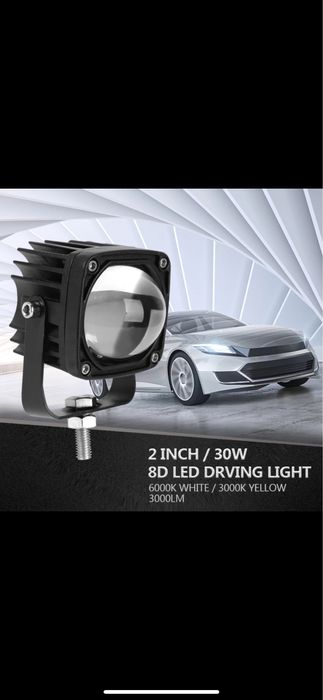Set Proiectoare LED moto ATV off-road suv barca TIR utilaje