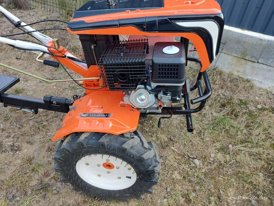 Motocultor Ruris 918 ACC 18CP NOU + remorcă + accesorii + 2 ani