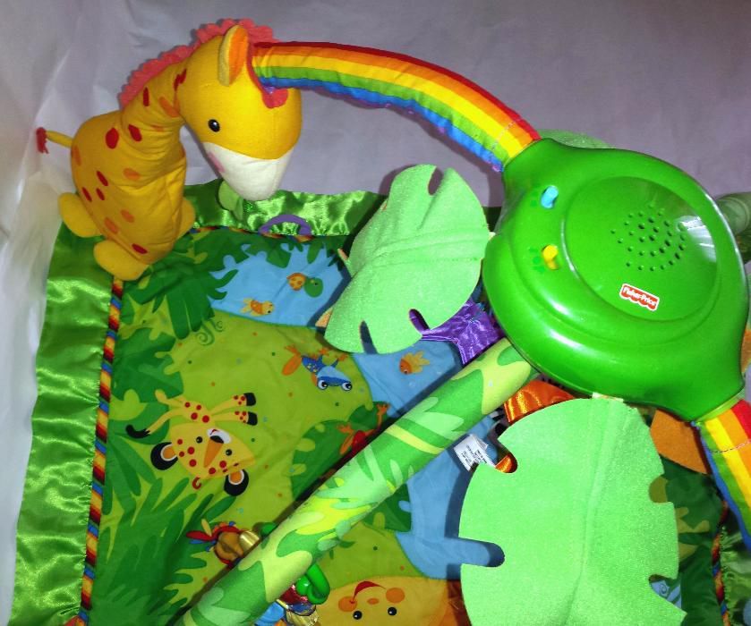 Salteluta de joaca Fisher Price Rainforest Deluxe Centru de activitati