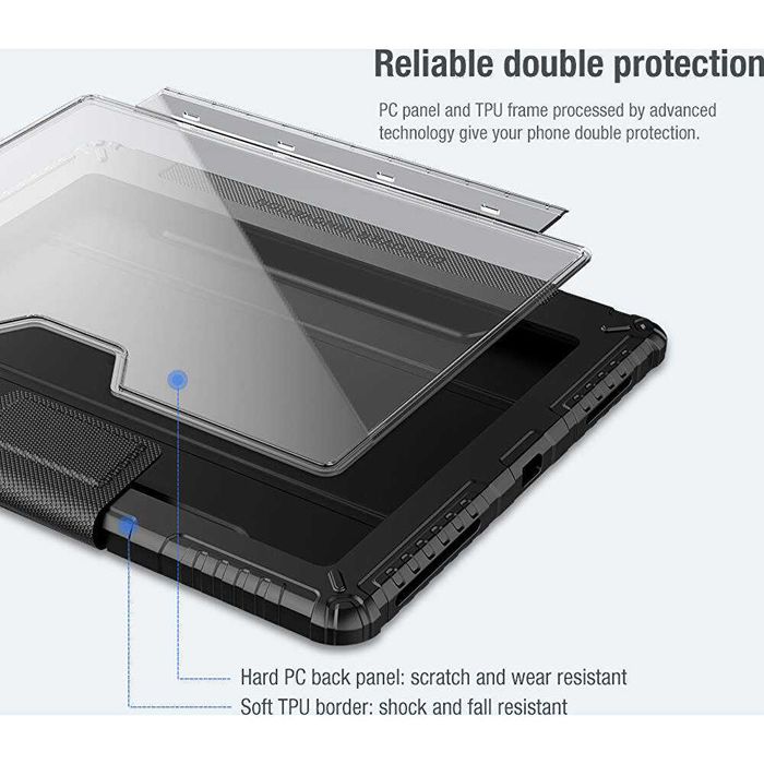 Husa flip armor + Folie APPLE iPad Pro 12.9 inch 2020-2022 Air 13 2024