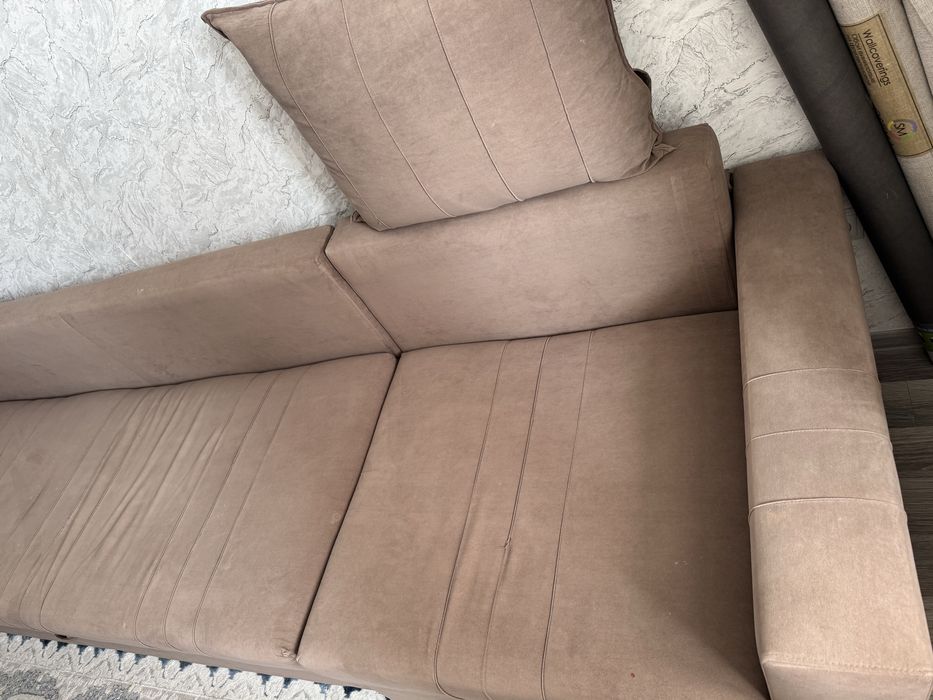 Диван 3 метра коричневый
