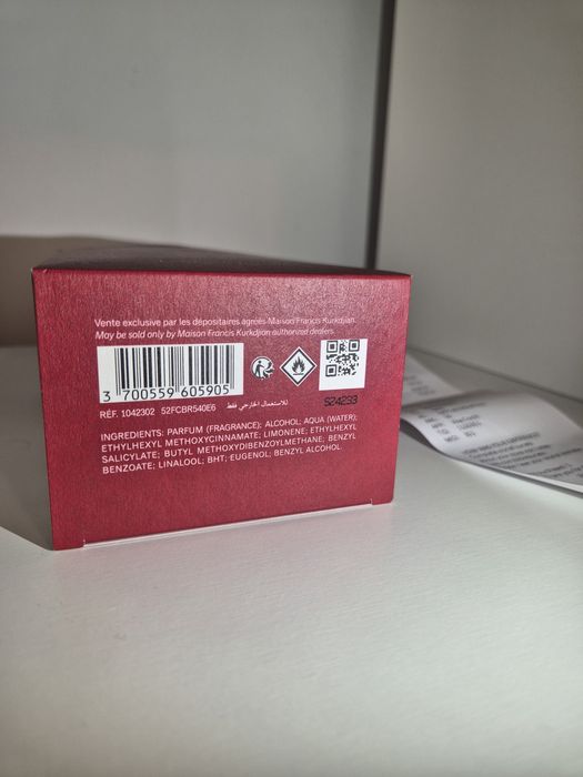 Baccarat Rouge 540 Extrait de Parfum -70ml- Cu Bon Fiscal