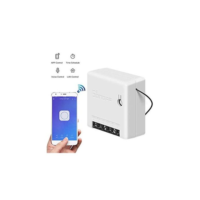 Sonoff releu inteligent wireless Sonoff Mini, 10A, compatibil cu Alexa