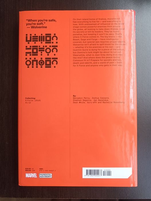 Marvel Comics X-Force by Benjamin Percy Hardcover OHC, Krakoa Vol. 1 OOP  комикс