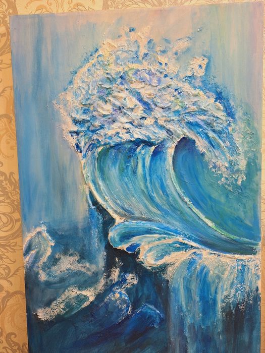 3д картина волна,океан