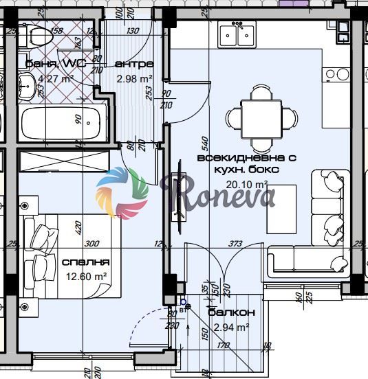 Продава се Двустаен апартамент в Варна, Виница - 62 кв.м за 699 €/кв.м - Снимка #1