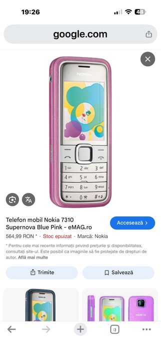 Nokia 7310c telefon mobil