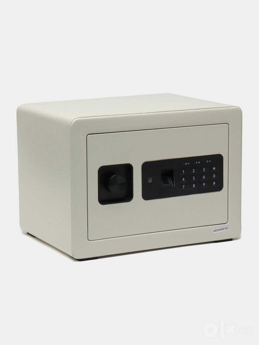 Сейф Deli 33559 с отпечаткам пальца белый 25х35х25 10кг