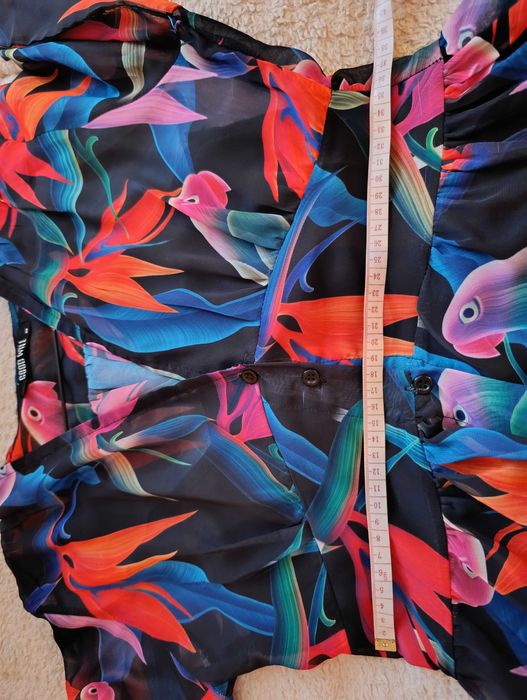 Дълга рокля с папагали размер М 38