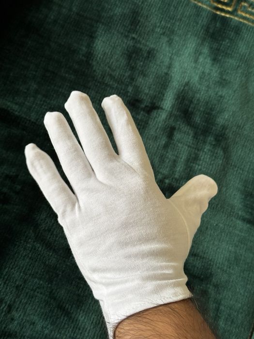 Белые перчатки хлопок