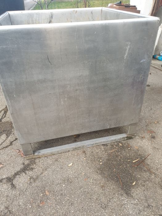 Vand doua bazine inox alimentar ciubar bidon borhot muraturi