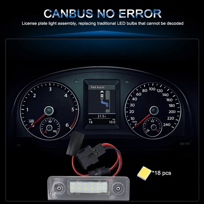 Lampa numar skoda octavia 2 fl, 3 canbus, fara eroare LED