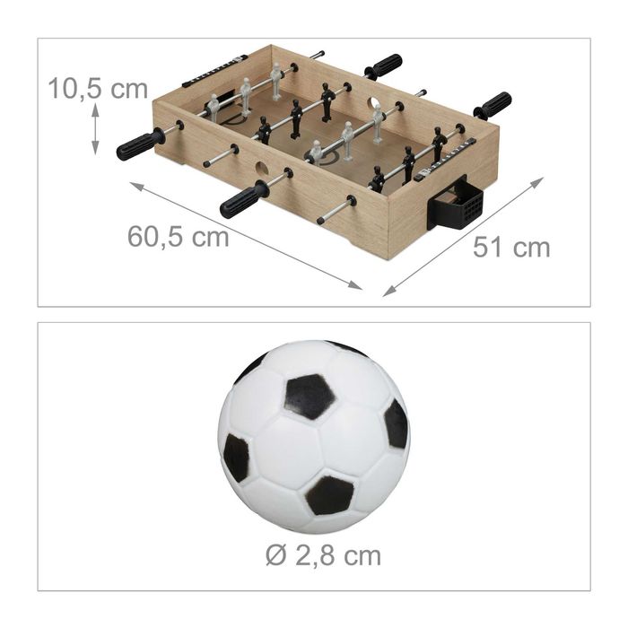 Mini masa de fotbal 12 jucatori 4 manere tablou pentru scor lemn 60x51