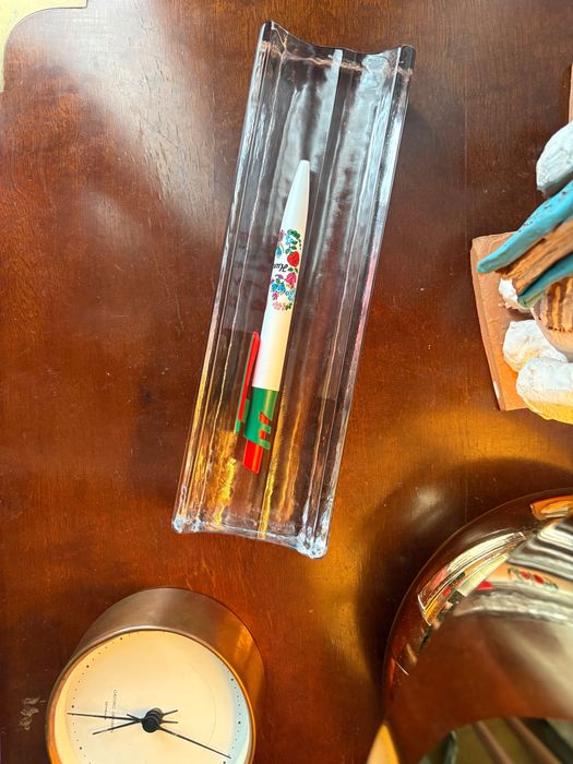 Suport pixuri/creioane Lindshammar ICEGLAS semnat Christen Sjögren