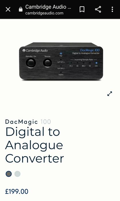 DAC*CAMBRIDGE AUDIO*DacMagic 100*HiFi*Convertor Digital-Analog*(chord