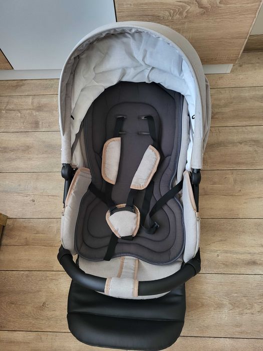 Детска комбинирана количка 3 в 1 Buba - Zaza, Cream