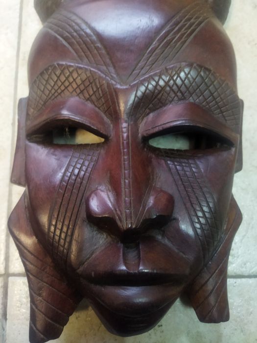Африканскя дървета дърворезба маска- нощна лампаа