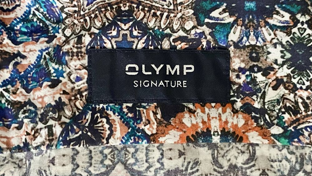 OLYMP Signature – луксозна мъжка риза многоцветна, цветен принт уникат