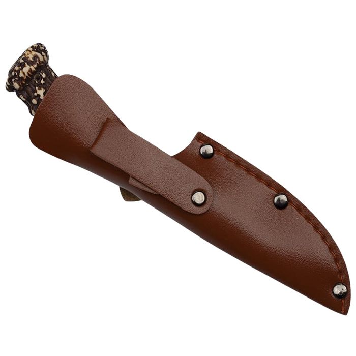Cutit vanatoare IdeallStore, Goat Knife, 21 cm, husa piele ecologica