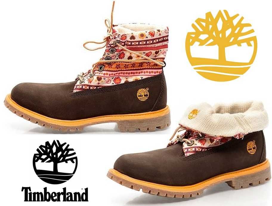 TIMBERLAND № 35/36 – Дамски боти от ест. кожа "COLORFUL ACCENTS" нови