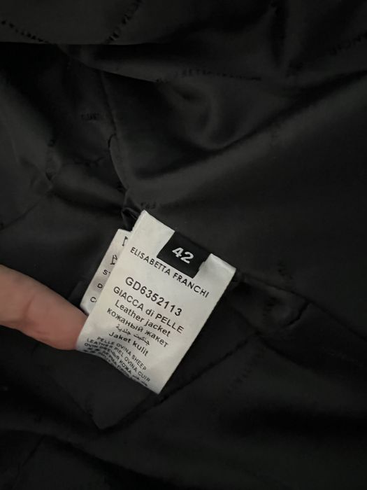 Jachetă piele autentică Elisabetta Franchi