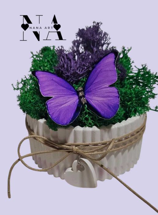 Кашпа със скандинавски мъх