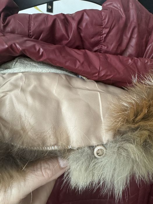 Пуховик теплый натуральный