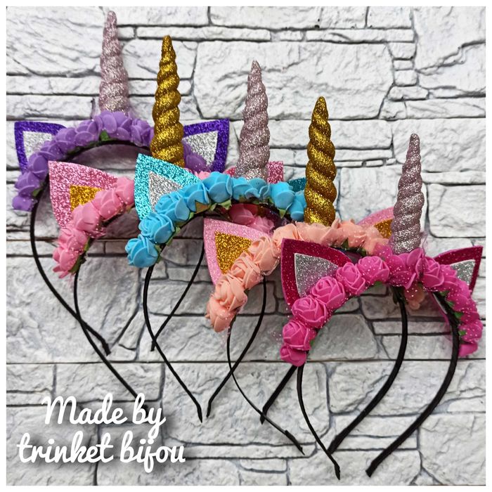 Детский праздничный ободок UNICORN единорог для девочек.