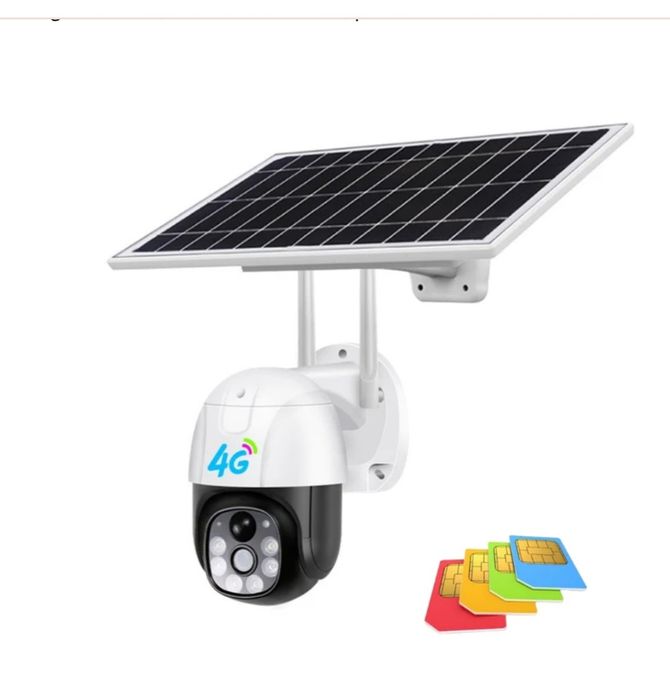 Cameră cu panou solar  și cartelă SIM 4 G NOUĂ !!!