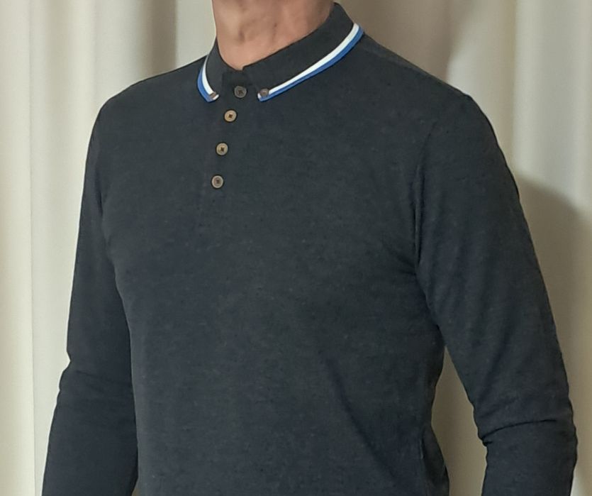 Мъжка памучна блуза с яка BRAVE SOUL , размери - M, L , XL и XXL.