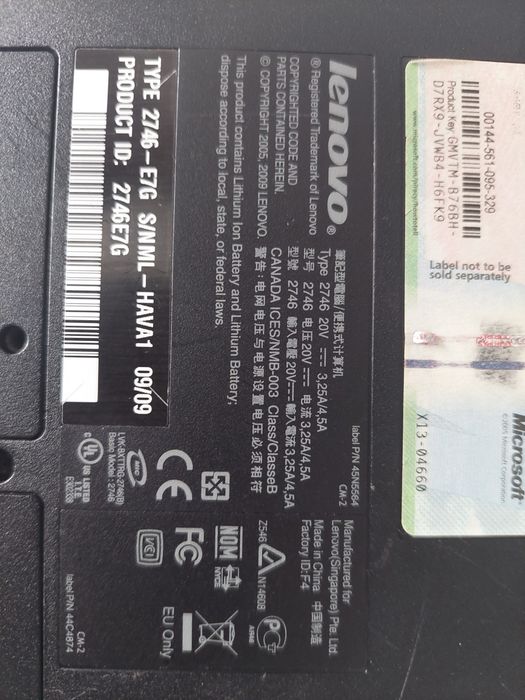 Laptop Lenovo TinkPad SL500