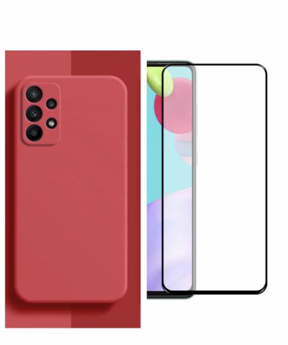 Samsung A24/A25/A33/A53/A54 Husa Alcantara Case + Folie Sticla Glass