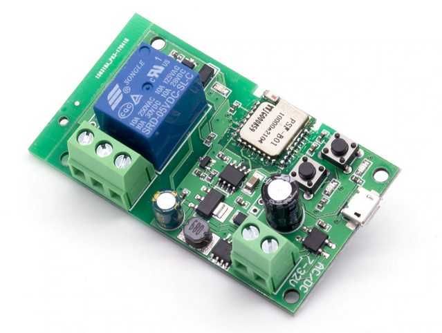 смарт Sonoff WiFi реле DC 0-32v 10А, AC 90-250v 10А за гаражни врати
