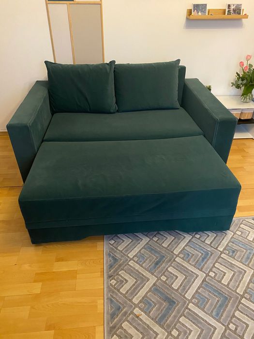 Vand canapea verde, extensibila