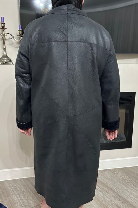 Кожаный плащ двусторонний