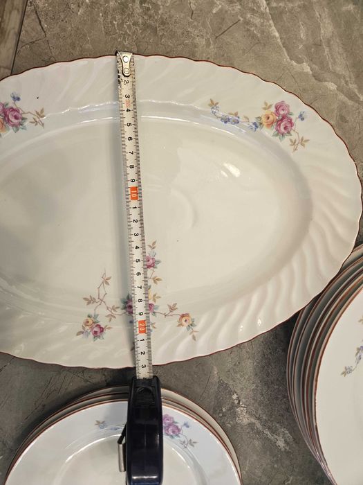 Ретро български порцеланов сервиз "Китка" 23 части – отлично състояние