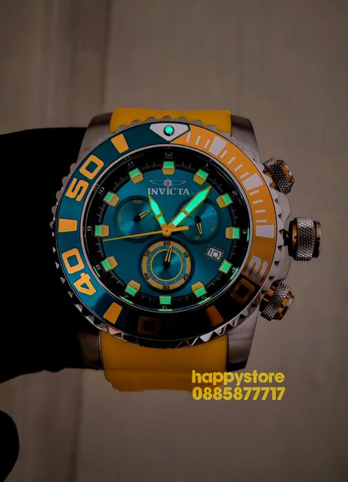 INVICTA Seahorse Yellow 52 mm, Инвикта нов ръчен часовник