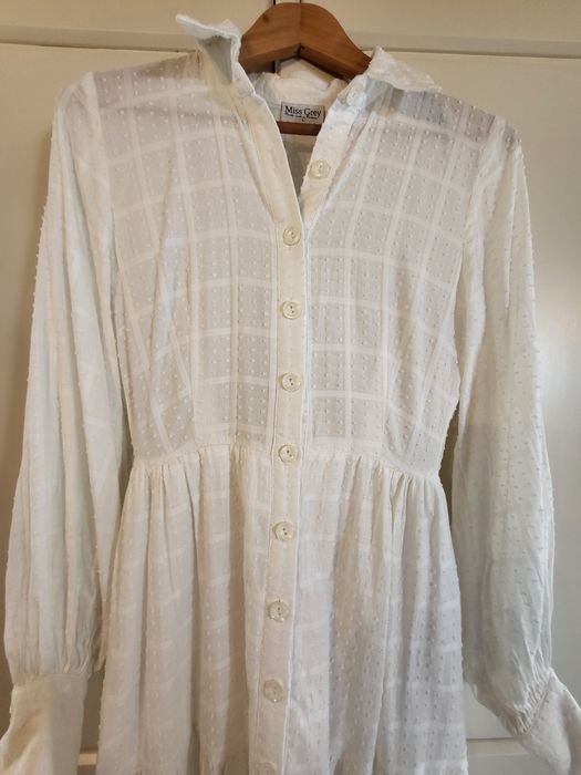 Rochie albă Miss Grey marimea M bumbac