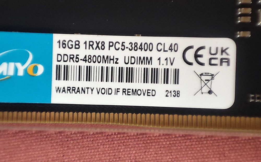DDR5 - 16GB - 4800MHz CL40