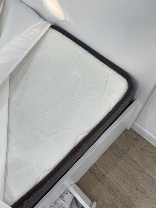 Кровать 200*80 белая с 2 хранениями