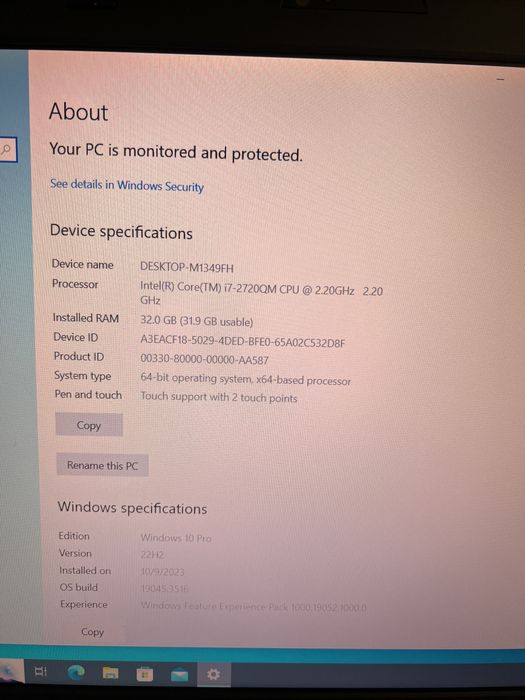 Laptop /computer  Lenovo w 520
