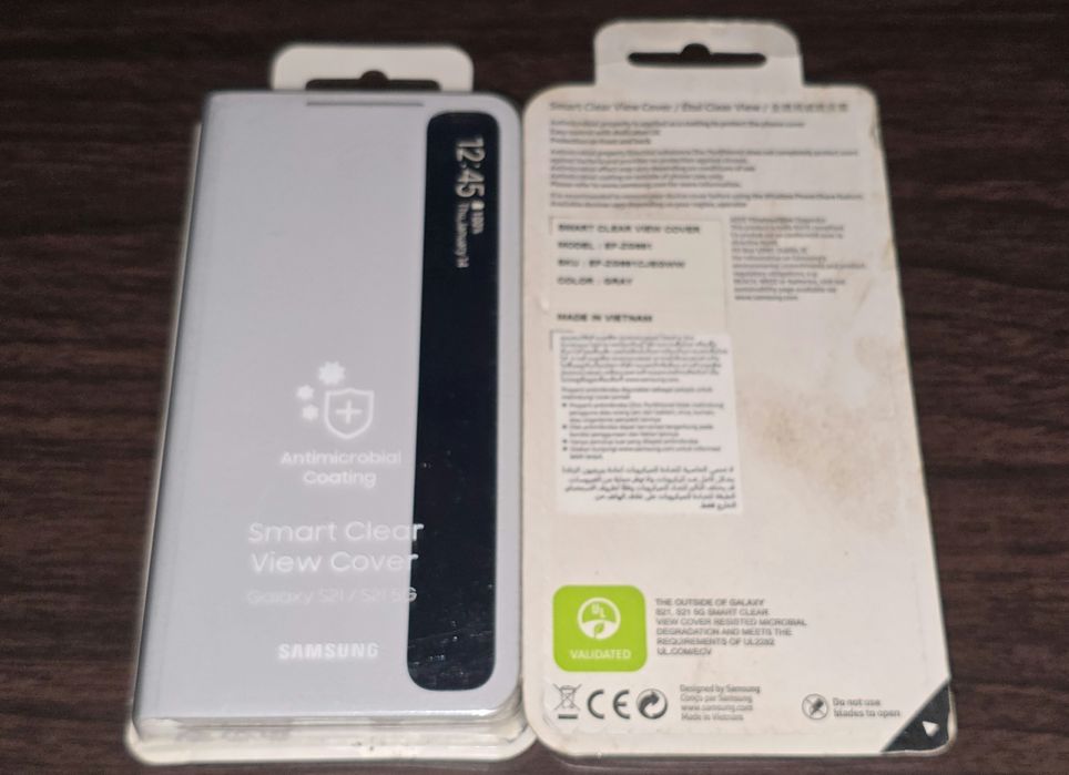 Husa flip smart activa originala Samsung Smart Clear View Cover Galaxy S21 S21 5G G991