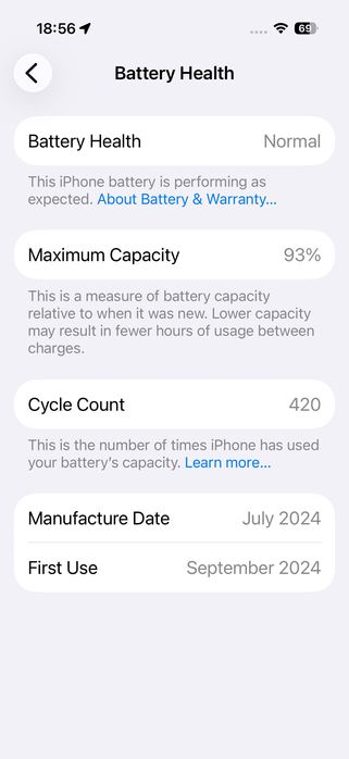 iPhone 16 pro 256GB Natural Titanium - Като н ов , EU version