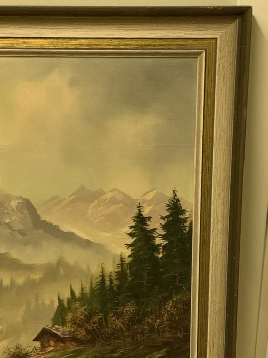 Голяма антикварна картина 91,5 см./ 72 см.