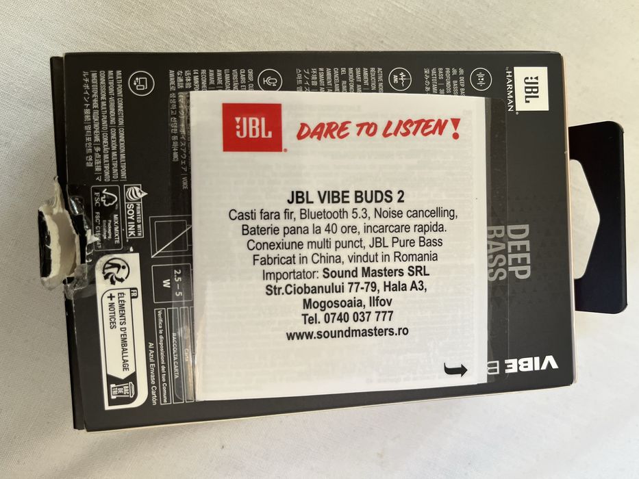 Casti Wireless JBL VIBE BUDS 2