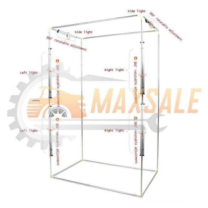 Професионална фото кутия 200см фотобокс в комплект с осветление 4 фона