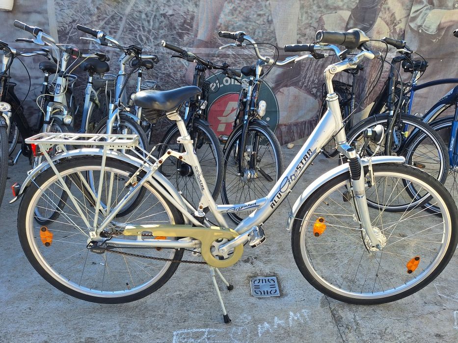 Bicicleta dama suspensie fata spate