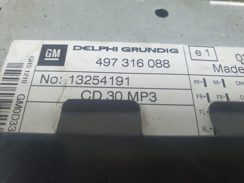 Radio CD 497316088 Opel Astra H