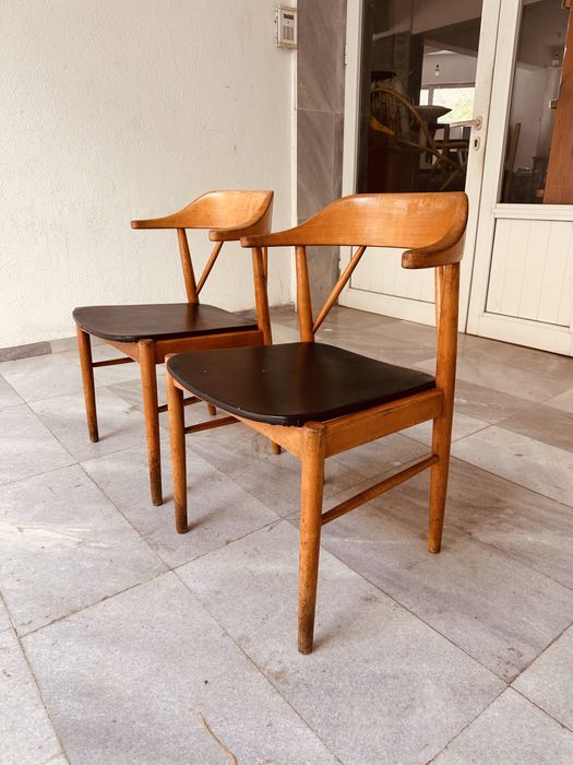 Винтидж столове в стил Hans Wegner / Mid-Century – комплект 2 бр.