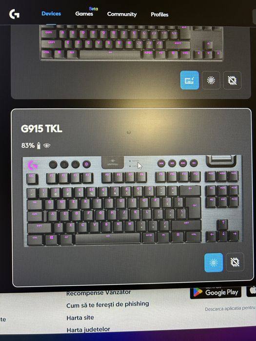 Tastatura G915 TKL Wireless mecanica